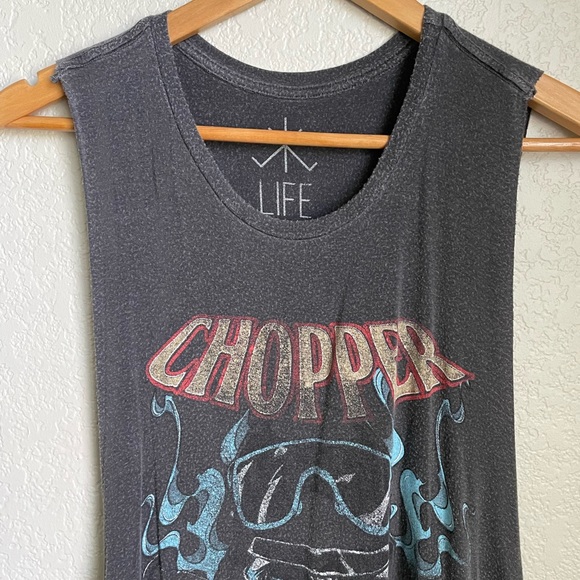 Awesome Vintage Wash Biker Tee Tank - Picture 3 of 6